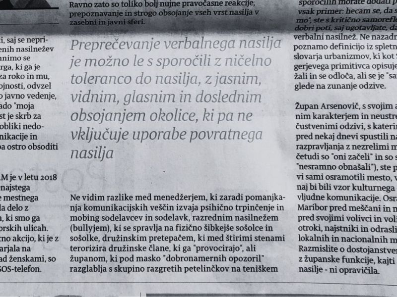 Ni opravičila. Pika