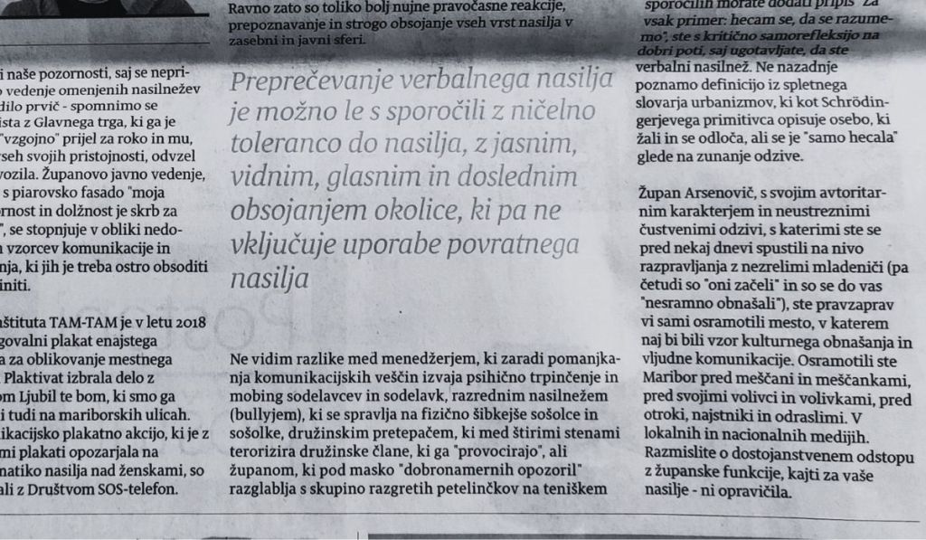 ničelna toleranca do nasilja