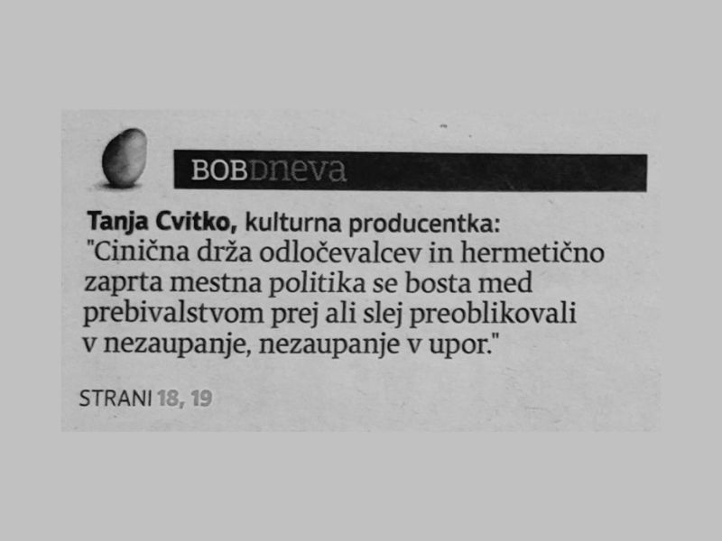 Za kulturo in kreativnost, s figo v&nbsp;žepu
